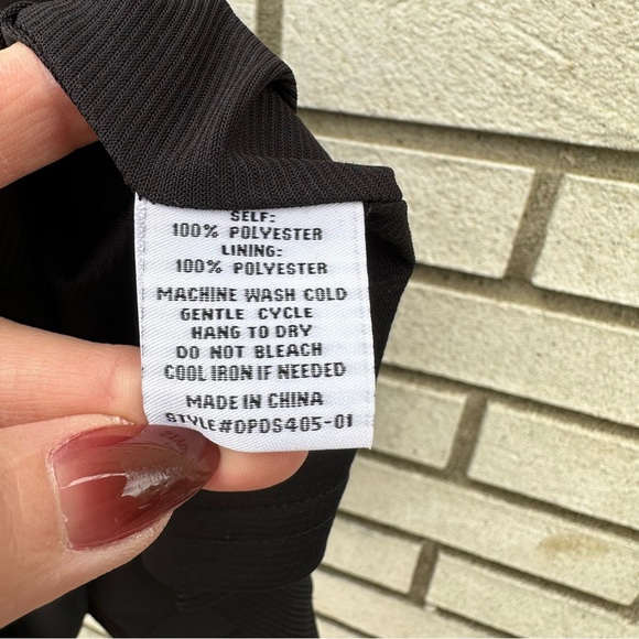 19 Cooper Black Floral Jacquard Satin Midi Dress Slip Flare NWT M Cocktail 90s - Picture 13 of 13